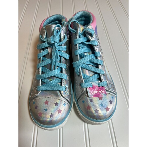 Kids Girls Unicorn High Top Light up Sneakers Shoes Size 3 - Picture 1 of 6